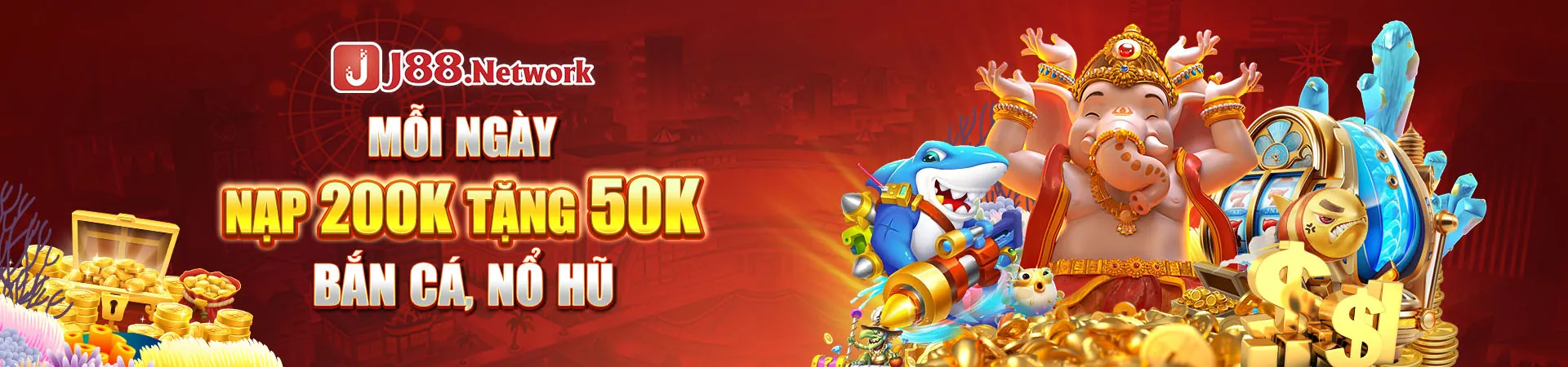 Hình ảnh banner bắn cá XN88, đại dương đầy cá và phần thưởng